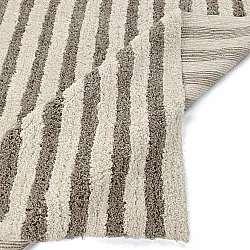 Tapetes felpudos - Thira Stripe Cotton Shaggy (creme/taupe)