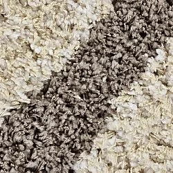 Tapetes felpudos - Thira Stripe Cotton Shaggy (creme/taupe)