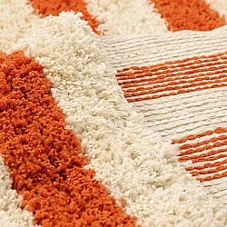 Tapetes felpudos - Thira Stripe Cotton Shaggy (amarelo claro/laranja claro)