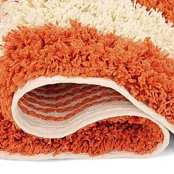 Tapetes felpudos - Thira Stripe Cotton Shaggy (amarelo claro/laranja claro)