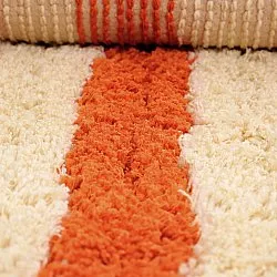 Tapetes felpudos - Thira Stripe Cotton Shaggy (amarelo claro/laranja claro)