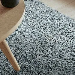 Tapetes felpudos - Combarro Solid Cotton Shaggy (azul claro)