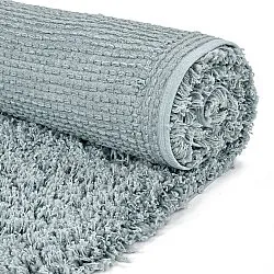 Tapetes felpudos - Combarro Solid Cotton Shaggy (azul claro)