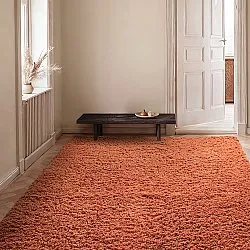 Tapetes felpudos - Combarro Solid Cotton Shaggy (laranja claro)