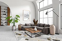 Tapete Wilton - Samos (cinza/multicolorido)