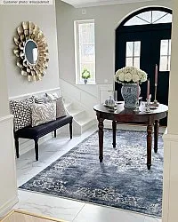 Tapete Wilton - Santi (azul/bege)