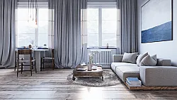 Tapete redondo - Santi (cinza escuro/branco)