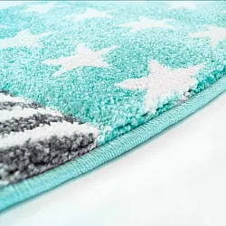 Barnmatta - Bueno Night Stars Rund (turkos)