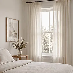Cortinas Pack de 2 - Cortina de algodão Selena (bege)