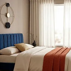 Cortinas Pack de 2 - Cortina de algodão Selena (bege)