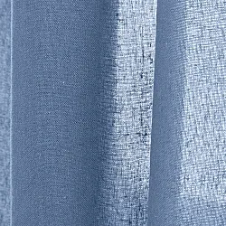 Cortinas Pack de 2 - Cortina de algodão Selena (azul)