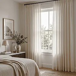 Cortinas Pack de 2 - Cortina de algodão Selena (creme)