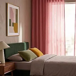 Cortinas Pack de 2 - Cortina de algodão Selena (terracota)