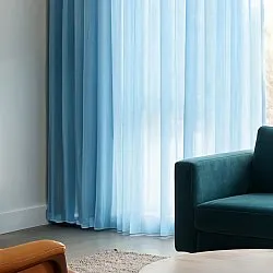 Cortinas Pack de 2 - Cortina de algodão Selena (turquesa)