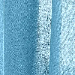 Cortinas Pack de 2 - Cortina de algodão Selena (turquesa)