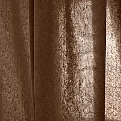 Cortinas Pack de 2 - Cortina de algodão Selena (marrom escuro)