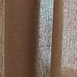 Cortinas Pack de 2 - Cortina de algodão Selena (marrom escuro)