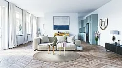 Tapete redondo - Shade (bege/cinza)