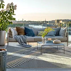 Tapete para interior e exterior - Trivia (azul/multi)