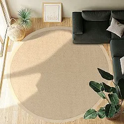Tapete redondo (sisal) - Agave (bege/bege)