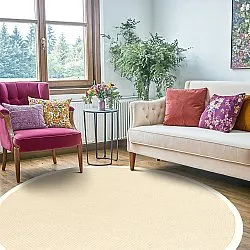 Tapete redondo (sisal) - Agave (marfim)