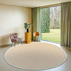 Tapete redondo (sisal) - Agave (bege/cinza)