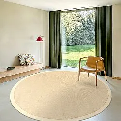 Tapete redondo (sisal) - Agave (bege/bege)