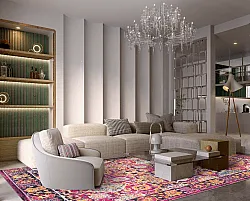 Tapete Wilton - Fernana (rosa/multicolorido)