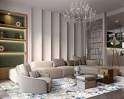 Tapete Wilton - Hiboun (azul)