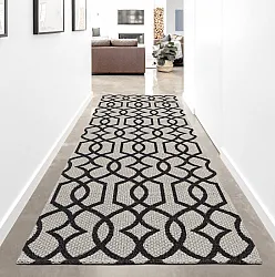 Tapete de algodão - Orsa (cinza claro/preto)