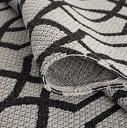 Tapete de algodão - Orsa (cinza claro/preto)