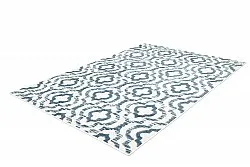 Shaggy Indoor-Outdoor - Trenton (branco/azul)