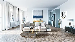 Tapete redondo - Tizzano (azul/multicolorido)