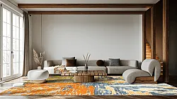 Tapete Wilton - Tizzano (laranja/multicolorido)