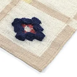 Tapete de lã - Lausanne Flatweave Tufted Premium (branco/bege)
