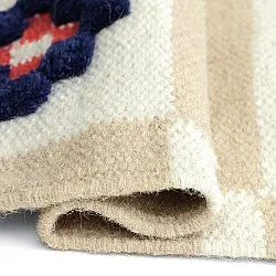Tapete de lã - Lausanne Flatweave Tufted Premium (branco/bege)