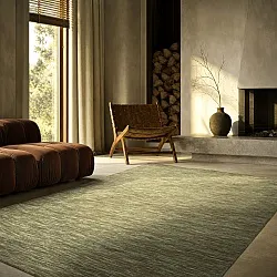 Tapete de lã - Charonne Flat Handloom Wool Premium (verde)
