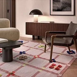 Tapete de lã - Lausanne Flatweave Tufted Premium (rosa)
