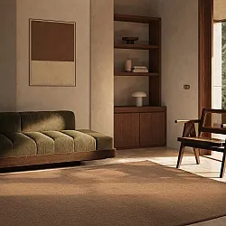 Tapete de lã - Charonne Flat Handloom Wool Premium (marrom)