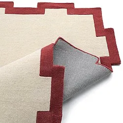 Tapete de lã - Agra Hand Tufted Wool Premium (creme/vermelho)