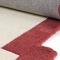 Tapete de lã - Agra Hand Tufted Wool Premium (creme/vermelho)