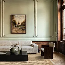 Tapete de lã - Arbil (bege/branco)