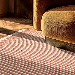 Tapete de lã - Arbil (terracota/branco)