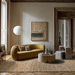 Tapete de lã - Avafors Wool Bubble (marrom claro/branco)