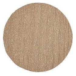 Tapete redondo - Avafors Wool Bubble (marrom claro/branco)