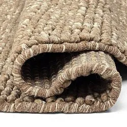 Tapete redondo - Avafors Wool Bubble (marrom claro/branco)