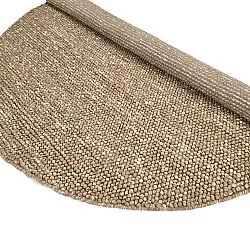 Tapete redondo - Avafors Wool Bubble (marrom claro/branco)