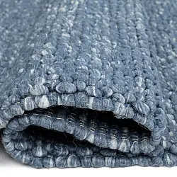 Tapete de lã - Avafors Wool Bubble (azul-marinho/creme)