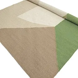 Tapete de lã - Aveiro (verde/multi)