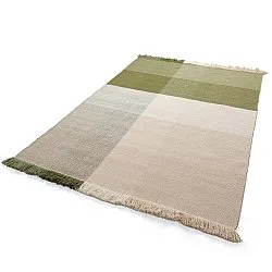 Tapete de lã - Chaves (verde/bege)